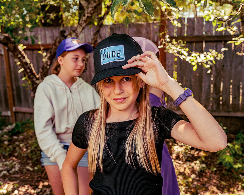 Mini Mel DUDE Canvas Hat (Black)