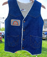 Reworked Vintage Wrangler Shearling Denim Vest - No.8 | One-of-One