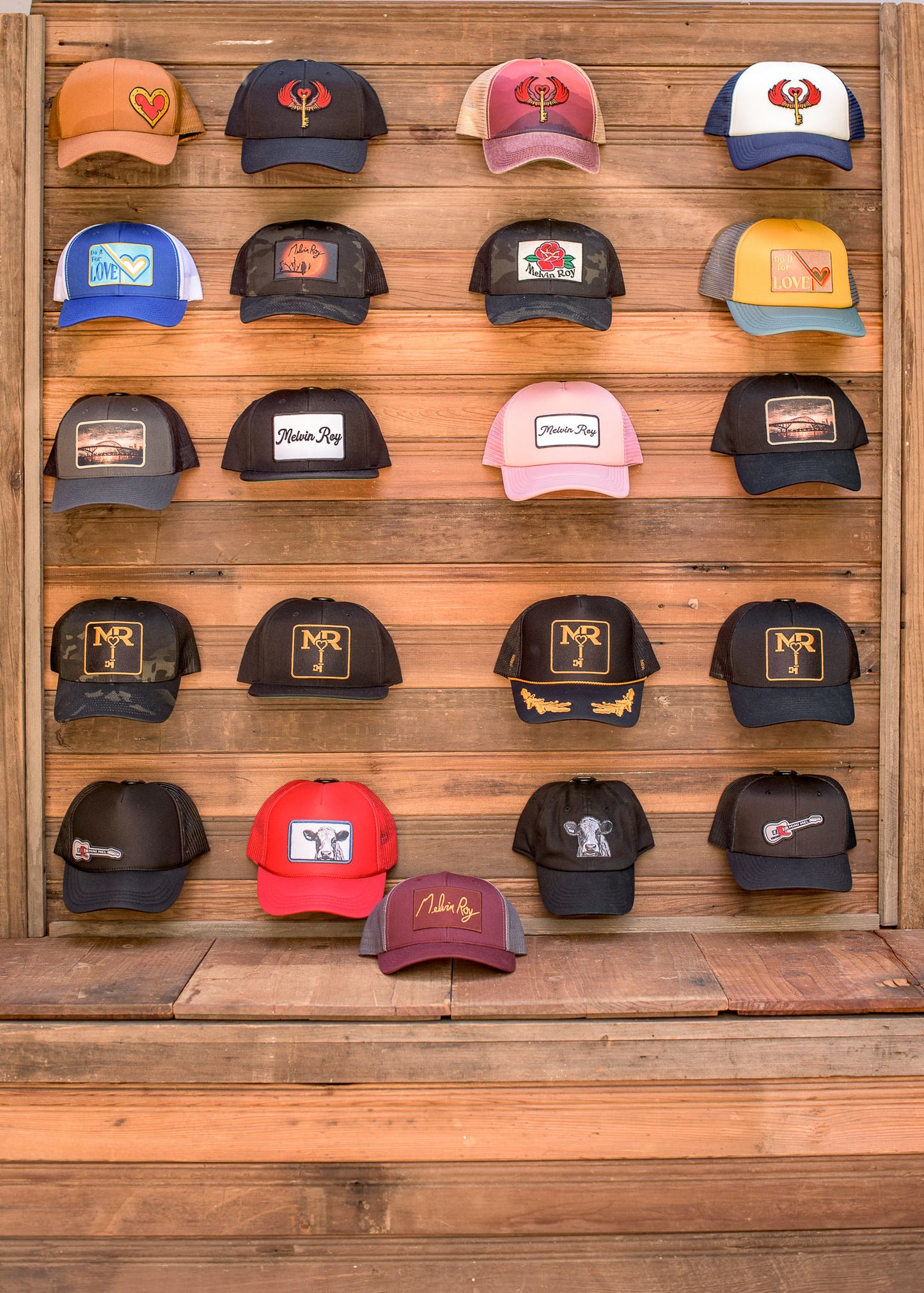 Mini Mel Guitar Black Trucker Hat