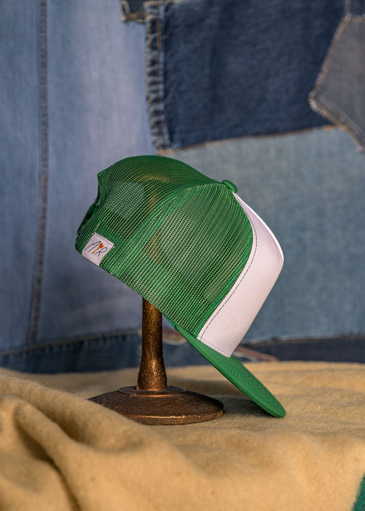 Fine Ass Hat Green Flat Bill Trucker | Melvin Roy